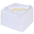 SINLAND Microfiber Facial Cloths Fast Drying Washcloth 12inch x 12inch White 6 pack