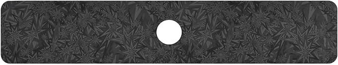 Kitchen Sink Splash Guard 1 PC 30 Inch Sink Faucet Mat Splash Guard for Bathroom Countertop Water Absorbent Foldable Cuttable Soft Washable Black