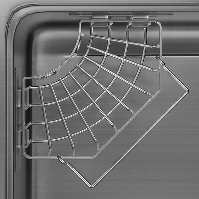 Corner Sink Organizer, Silver Stainless Steel Sponge Holder with Towel Bar, Self-Adhesive Kitchen Storage Rack