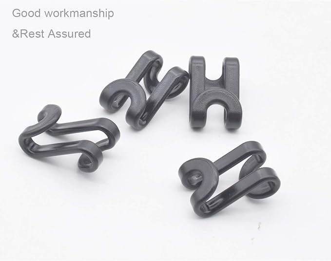 60 Pcs Clothes Hanger Connector Hooks, for Velvet Huggable Hangers, Wooden Hangers, Heavy Duty Space Saving for Closet (Black,60)
