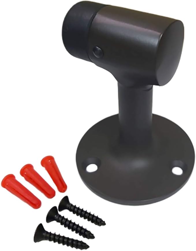 QCAA Solid Brass Door Stop, 3" Height, US10B ORB Oil Rubbed Bronze, Made in Taiwan, 1 Pack