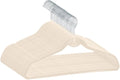 Heavy Duty Velvet Hangers with Cascade Hook, Durable, 360 Degree Rotatable Hook (20, Beige)