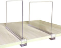 CY craft Shelf Dividers for Closets, Clear Acrylic Shelf Divider for Wood Shelves and Clothes Organizer/Purses Separators Perfect for Kitchen Cabinets and Bedroom Organizer,2 Pieces