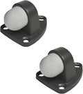 Floor Door Stopper with Rubber pad 2pack, Circle Shaped Door Stopper, Protecting Wall (2.7inch x 15pack, Dark Grey)