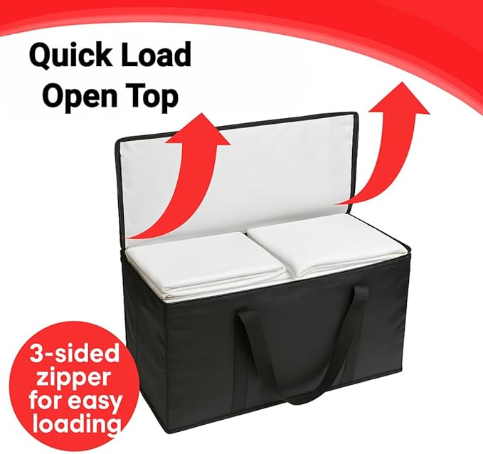 BAG-THAT! 10 - Pack Heavy Duty Large Moving Bag with Strong Zipper and Comfortable Handles Durable & Sturdy Large Storage Bags Totes Bins Packing Moving Boxes College Supplies for Packing