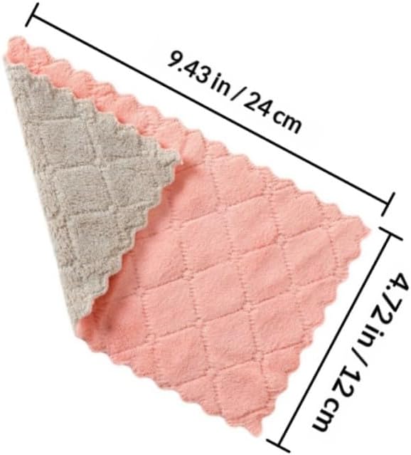 Milisten 20pcs Microfiber Kitchen Dish Towels Dual-Layer Absorbent Cleaning Cloths Non-Oil Stain Resistant Reusable Household Dishcloths for Home Kitchen Cleaning Random Color