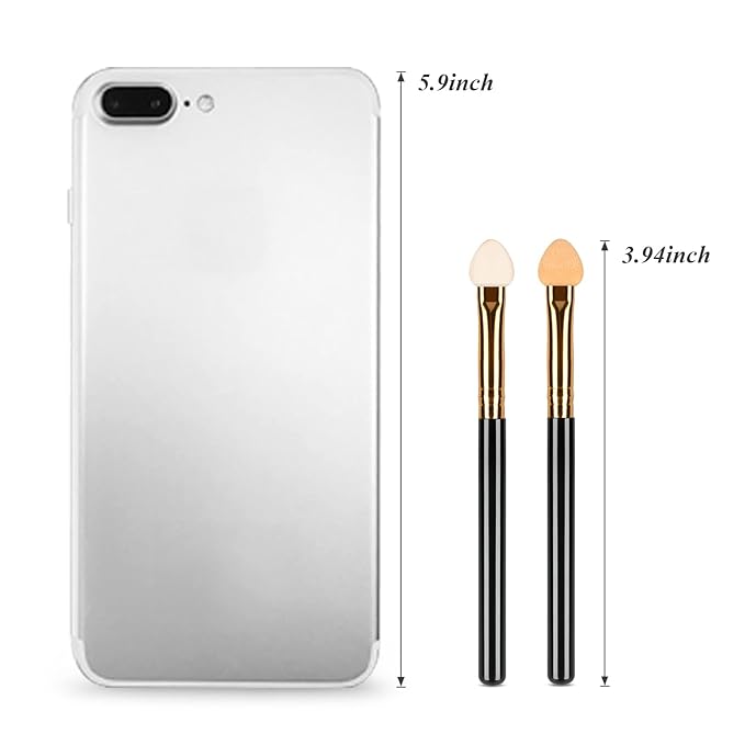 20Pcs Professional Eyeshadow Applicators Sponge Tip Reusable Women Blendable Foam Makeup Eye Shadow Brush Applicator Sticks Set Washable