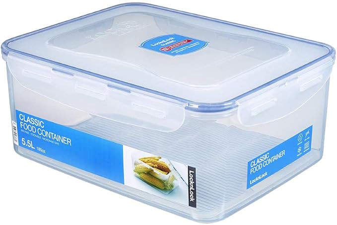 Lock & Lock HPL836 Easy Essentials Storage Food Storage Container / Food Storage Bin - 186 Ounce, Clear