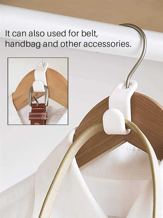 40 PCS Clothes Hanger Connector Hooks | Space Saving Extender Plastic Clip | Heavy Duty Cascading Closet Organizer | Outfit Hangers for Christmas, Home, Bedroom - Clothes Organizer