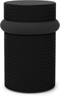 Mega Handles Knurled Floor Door Stopper, Quickly Installed Wall Protector, Wall Protectors from Door Knobs, Floor Door Stop with Mounting Hardware Included - Matte Black - 2 Inches
