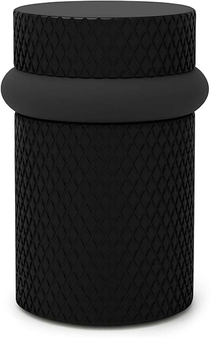 Mega Handles Knurled Floor Door Stopper, Quickly Installed Wall Protector, Wall Protectors from Door Knobs, Floor Door Stop with Mounting Hardware Included - Matte Black - 2 Inches