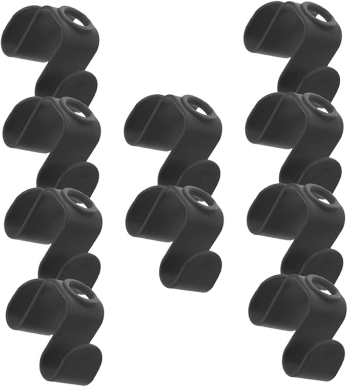 ABOOFAN 10pcs Hanger Hooks Double-Sided Closet Organizer Hooks Space-Saving Hanger Connector for Wardrobe