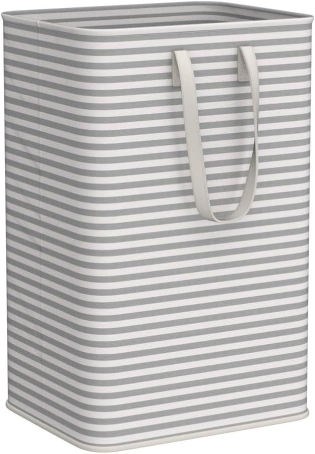Lifewit 2 Pack Laundry Hamper Large Collapsible Laundry Baskets, Freestanding Waterproof Clothes Hamper with Easy Carry Handles in Laundry Room Bedroom Bathroom College Dorm, Grey, 2 x 80L