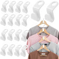 Clothes Hanger Connector Hooks, Plastic Cascading Hooks Extender Clips, Space Saving Wardrobe Clothing Outfit Organizer for Closet Cabinet (100PCS White)