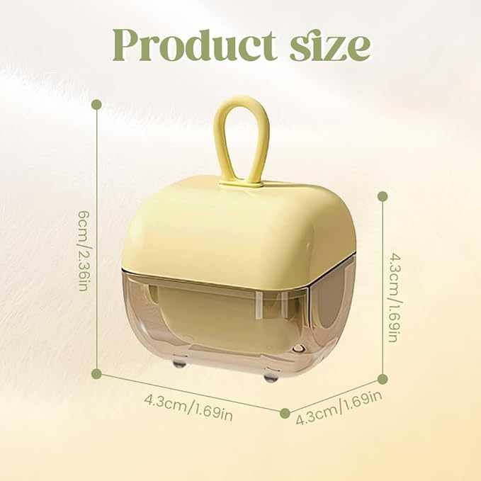 Mini Lint Roller, Portable Reusable Lint Rollers, Reusable Lint Roller for Clothes, Lint Rollers for Pet Hair, Washable Lint Roller for Clothing Pet Hair Lint Travel Home Use (Yellow)