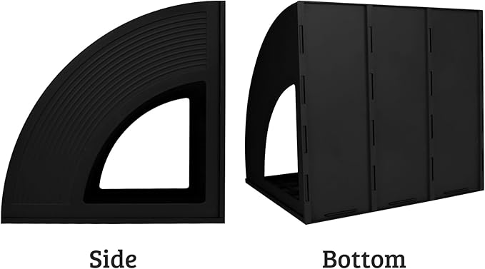 SAYEEC Magazine Holder Sturdy Binder Holder Desk File Sorter Plastic File Folder Organizer Stand Book Shelf Dividers Vertical Storage Rack Desktop Bookshelf Display Box for Office School Home (Black)