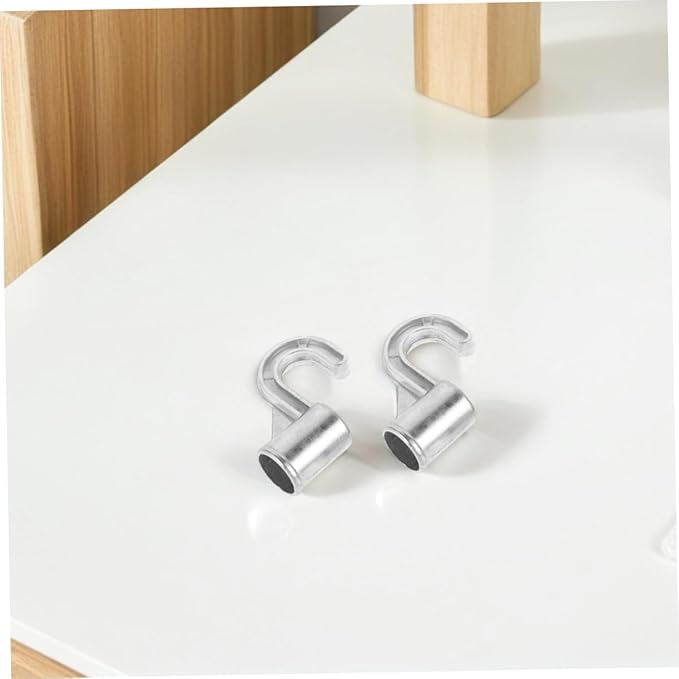 Aluminum Alloy Wardrobe Hooks 2pcs Closet Rod Hooks for Bedroom Kitchen Bathroom Organize Space