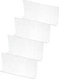 PATIKIL 4 Pack Shelf Dividers for Closet Organization, 9.9x1.6x4.8 Acrylic Closets Separator Kitchen Cabinet Shelves Under Bed Blocker for Bedroom Kitchen Office, Clear