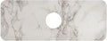 Kitchen Sink Splash Guard 1 PC 14.7 Inch Sink Faucet Mat Splash Guard for Bathroom Countertop Water Absorbent Foldable Cuttable Soft Washable Marble White