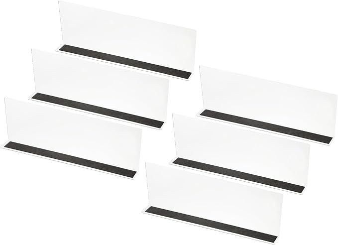 PATIKIL 6 Pack Shelf Dividers for Closet Organization, 13.8x1.57x4.7 Acrylic Magnetic Closets Separator Kitchen Cabinet Shelves Under Bed Blocker for Bedroom Kitchen Office, Clear