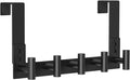 VINHOLD Stainless Steel Over Door Hooks, Over Door Hanger Holder for Robe Cloths, Heavy Duty Towel Hooks, Coat Rack, Doors Organizer for Bathroom, Bedroom, Locker Room & Closet (1 Pack, Black)