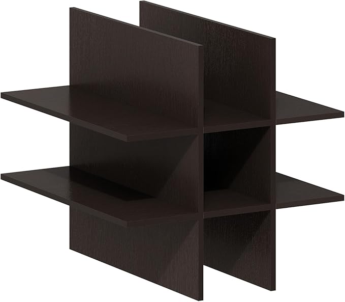 Furinno Cubicle Cube Insert, 9-Compartment Cube Organizer, Shelf Dividers, Fits into Furinno Extra Thick Cubes, for Organizers and Storage, Black Oak (Does not fit IKEA Kallax Shelving)