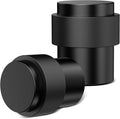30 Pack Black Door Stoppers for Floor Mounting， Door Stopper Heavy Duty，304 Stainless Steel Cylindrical Made with Rubber Bumper，Floor Mount Door Holder Keep Door Open