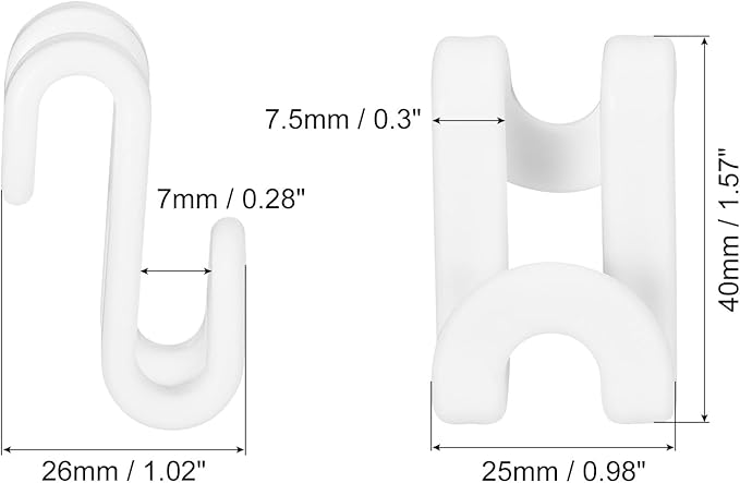 uxcell Clothes Hanger Connector Hooks, 20Pcs - ABS Hanger Hooks, Hanger Extender Hooks, Hanger Hooks Space Saver for Closet (Beige)