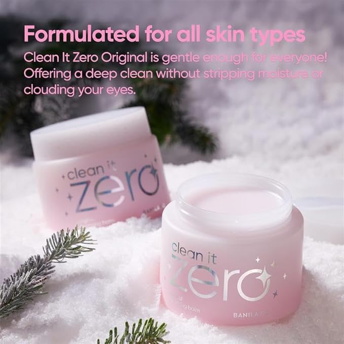 BANILA CO Clean it Zero Original Cleansing Balm Holiday Edition | Korean Makeup Remover, Cleansing Oil, Cleanser for All Skin Types | Vegan | Made with Acerola Berry & Vitamin C (180ml / 6.08 fl.oz)