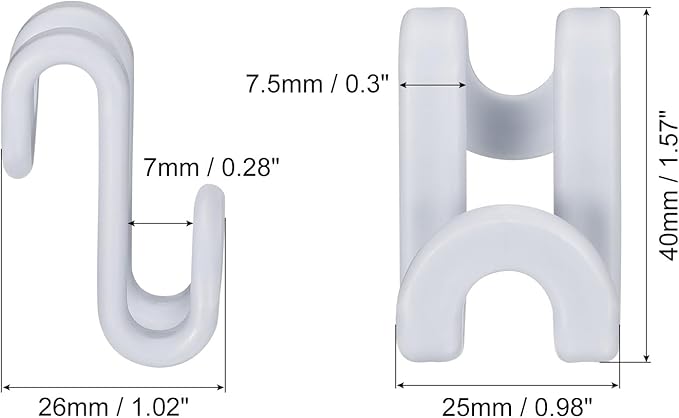 uxcell Clothes Hanger Connector Hooks, 20Pcs - ABS Hanger Hooks, Hanger Extender Hooks, Hanger Hooks Space Saver for Closet (Grey)