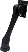 QCAA Solid Brass Drop Down Door Stop, 5", Matte Black, 1 Pack