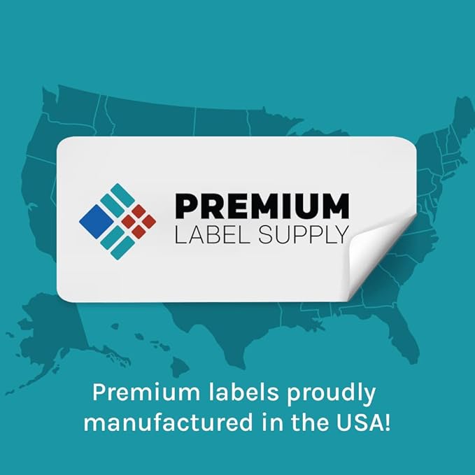 Premium Label Supply Bright Neon Color Fluorescent Stickers - 2" x 4" Labels - (Orange Fluorescent, 250 Labels)