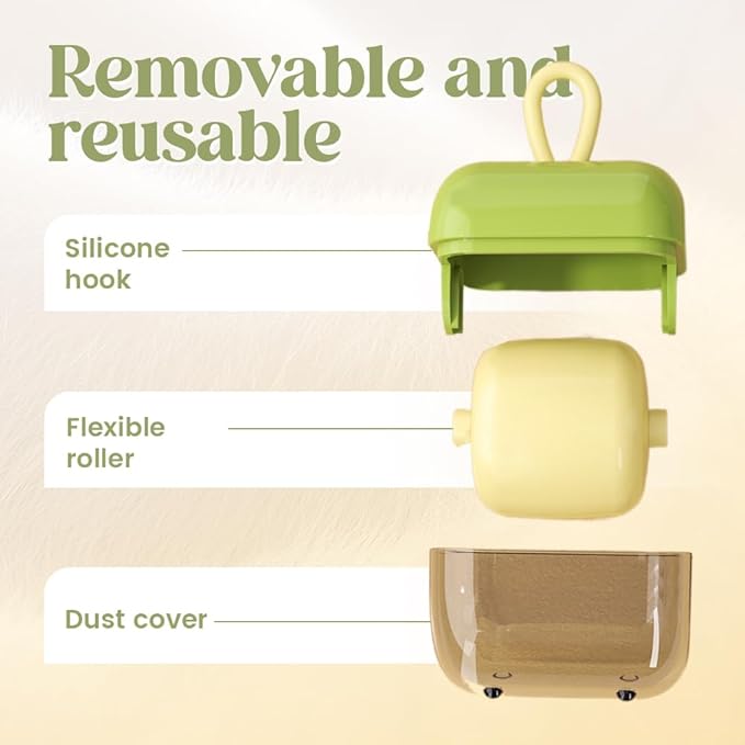 Mini Lint Roller, Portable Reusable Lint Rollers, Reusable Lint Roller for Clothes, Lint Rollers for Pet Hair, Washable Lint Roller for Clothing Pet Hair Lint Travel Home Use (Yellow)