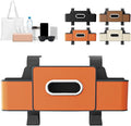3-in-1 Car Backseat Organizer with Cup Holder, Tissue Box, Trash Bin & Hooks, 2026 Multifunctional Back Seat Car Organizer for Phones, Snacks, Drinks, and Handbags (Orange)