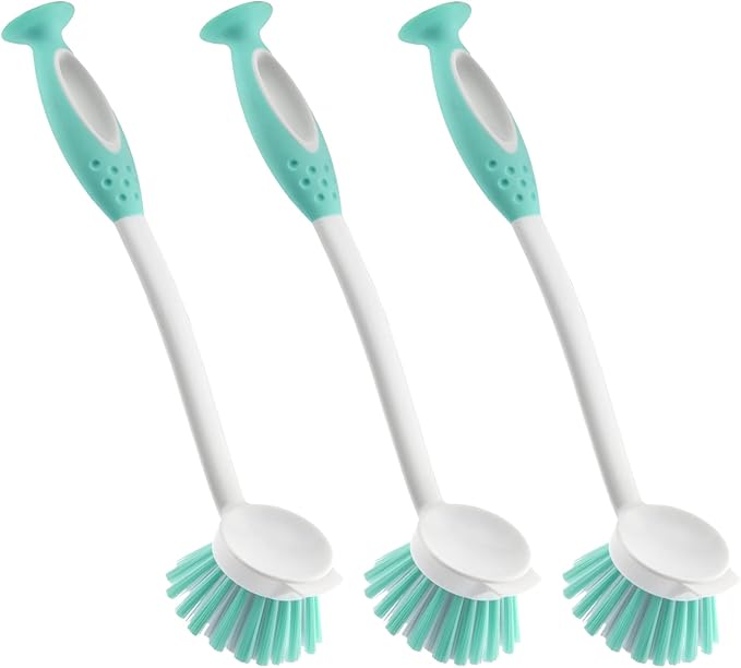 Glone Scrub Brush Set for Kitchen and Bathroom, Dishes, Tiles, Corners and Floors Set of 3