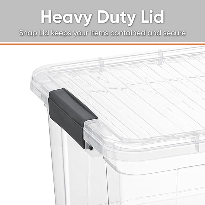 Superio Storage Bins with Lids, Clear Plastic Containers for Organizing, Stackable Totes, BPA Free, Odor Free, Organizer Boxes for Home, and Dorm (3 Pack, 36 Qt)