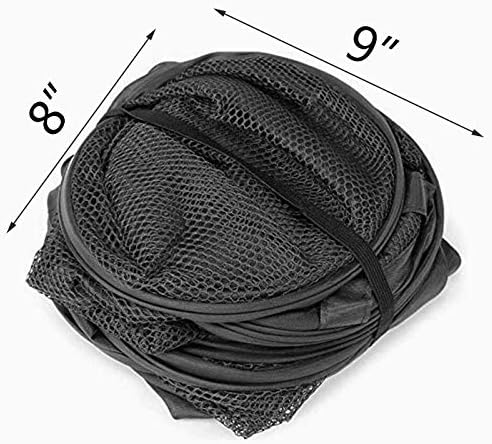 2 pop-up foldable mesh laundry baskets (each with 2 reinforced handles), black + blue…