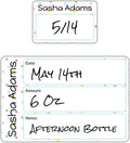Name Bubbles - Reusable Baby Bottle Labels for Daycare (20 Labels) - Kids Washable Name Tags for Bottles, Sippy Cups, & Snack Containers, Waterproof, Baby Name Stickers, Write-On (Pom Pom)