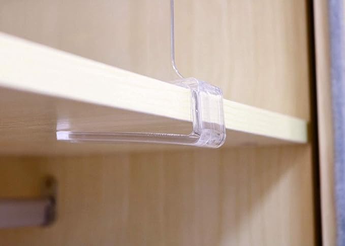 CY craft Shelf Dividers for Closets, 8PCS Clear Acrylic Shelf Divider for Wood Shelves and Clothes Organizer/Purses Separators Perfect for Kitchen Cabinets and Bedroom Organizer