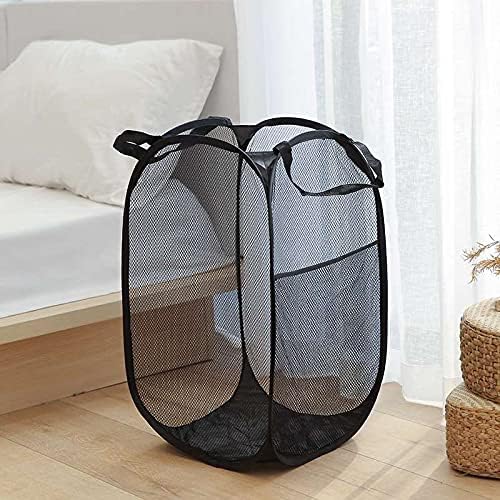2 pop-up Laundry Hamper，Foldable mesh Laundry Baskets (Each with 2 Reinforced Handles)…