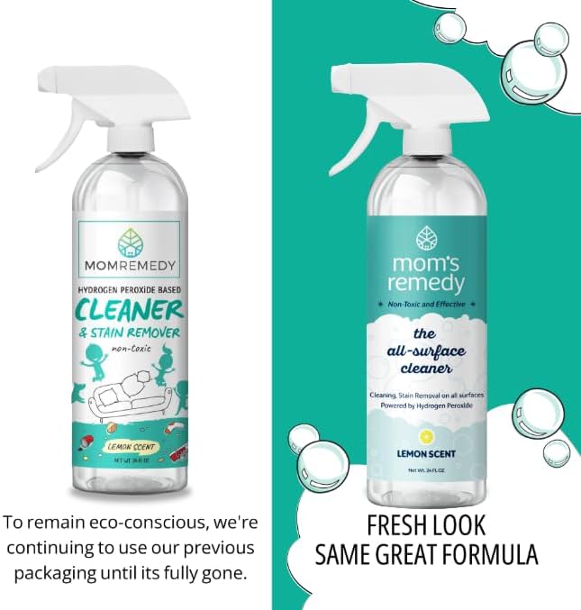MOMREMEDY Hydrogen Peroxide All Purpose Cleaning Spray | Multipurpose Home Cleaner | Fabric and Laundry Stain Remover | All Surface Kitchen and Bathroom | Non Toxic
