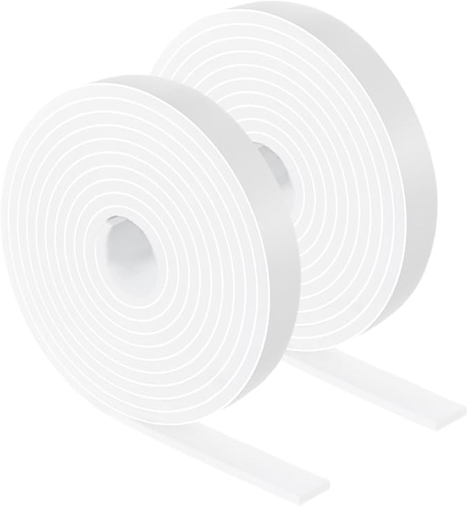 Furnigear Felt Strips with Adhesive Backing Heavy Duty Cuttable Felt Tape Roll Furniture Pads for Chair Legs - Protecting Hardwood Floors, Chair Wall Protector (White, 80 x 0.5 x 0.14 Inch)