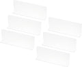 PATIKIL 6 Pack Shelf Dividers for Closet Organization, 11x1.57x3.9 Acrylic Closets Separator Kitchen Cabinet Shelves Under Bed Blocker for Bedroom Kitchen Office, Clear