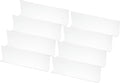 PATIKIL 8 Pack Shelf Dividers for Closet Organization, 15.8x1.6x4.8 Acrylic Closets Separator Kitchen Cabinet Shelves Under Bed Blocker for Bedroom Kitchen Office, Clear
