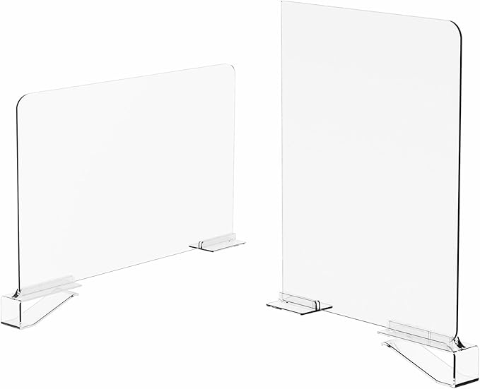 Yieach 4 Pack Towel,Sweater,Purse Organizer and Acrylic Shelf Dividers for Closet Organization - Adjustable Height - Vertical Shelf Separators for T Shirt,Clear Closet Shelf Divider for Wood Shelves