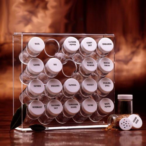 Prodyne A-845 Spice Rack, 20 Bottle, White