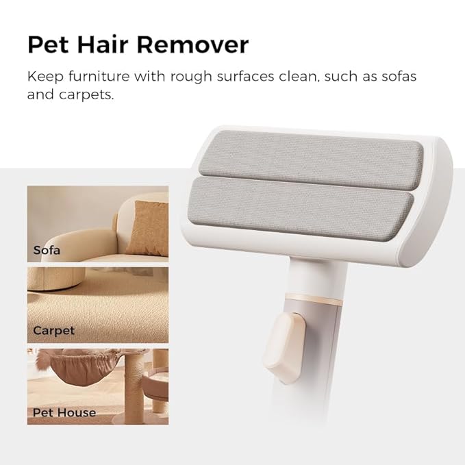 VOOCOO Self Cleaning Slicker Brush, A Complete Grooming Tool, Deshedding Undercoat and Hair Removal for Dogs and Cats, Safe and Gentle on Pets Skin, Easy Pet Hair Removal.