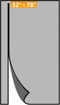 Yotache Left Right Side Opening Magnetic Screen Door Fits Door Size 32 x 78, Reinforced Polyester Net Curtain, Actual Screen Size 34" x 79" Black