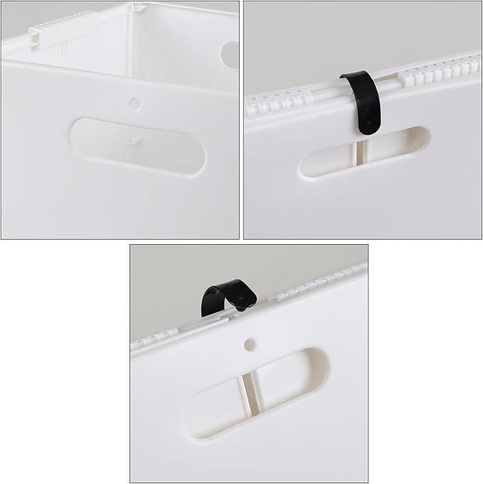 4-Pack Collapsible Plastic Storage Cube Bins, White Foldable Cube Storage Bins