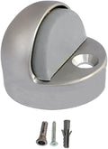 QCAA High Dome Floor Door Stop, 1-11/16" x 1-3/16", Zinc Die Cast, Satin Nickel, 1 Pack, Made in Taiwan